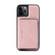 iPhone 12 / 12 Pro JEEHOOD Magnetic Zipper Horizontal Flip Leather Case with Holder & Card Slot & Wallet - Pink