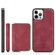 iPhone 12 / 12 Pro JEEHOOD Magnetic Zipper Horizontal Flip Leather Case with Holder & Card Slot & Wallet - Red