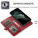 iPhone 12 / 12 Pro Multiple Card Slots Detachable Magnetic Horizontal Flip Leather Case with Card Slots & Holder & Wallet - Red