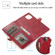 iPhone 12 / 12 Pro Multiple Card Slots Detachable Magnetic Horizontal Flip Leather Case with Card Slots & Holder & Wallet - Red