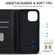 iPhone 12 / 12 Pro Rhombic MagSafe RFID Anti-Theft Wallet Leather Phone Case - Black