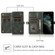 iPhone 12 / 12 Pro Multiple Card Slots Detachable Magnetic Horizontal Flip Leather Case with Card Slots & Holder & Wallet - Dark Green