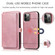 iPhone 12 / 12 Pro Multiple Card Slots Detachable Magnetic Horizontal Flip Leather Case with Card Slots & Holder & Wallet - Rose Gold