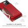 iPhone 12 / 12 Pro Square Zipper Wallet Bag TPU+PU Back Cover Case with Holder & Card Slots & Wallet & Cross-body Strap - Red
