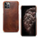 iPhone 12 / 12 Pro Denior Oil Wax Cowhide Phone Case - Brown