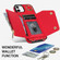 iPhone 12 / 12 Pro Zipper Card Bag Phone Case with Dual Lanyard - Red