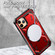 iPhone 12 Armor Series MagSafe Magnetic Holder Phone Case with Back Clip - Red