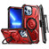 iPhone 12 Pro Armor Series MagSafe Magnetic Holder Phone Case with Back Clip - Red