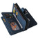 iPhone 12 / 12 Pro Skin Feel PU + TPU Horizontal Flip Leather Case with Holder & 15 Cards Slot & Wallet & Zipper Pocket & Lanyard - Blue