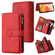iPhone 12 / 12 Pro Skin Feel PU + TPU Horizontal Flip Leather Case with Holder & 15 Cards Slot & Wallet & Zipper Pocket & Lanyard - Red