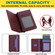 iPhone 12 Pro / 12 RFID Anti-theft Detachable Card Bag Leather Phone Case - Wine Red