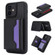 iPhone 12 Pro / 12 RFID Anti-theft Detachable Card Bag Leather Phone Case - Black