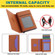 iPhone 12 Pro / 12 RFID Anti-theft Detachable Card Bag Leather Phone Case - Brown