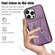 iPhone 12 / 12 Pro Zipper RFID Card Slot Phone Case with Short Lanyard - Purple