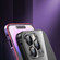 iPhone 12 Spring Buckle Metal Transparent Phone Case with Lens Protection - Dark Purple