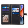 iPhone 12 ESEBLE Star Series Lanyard Zipper Wallet RFID Leather Case - Black
