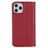 iPhone 12 / 12 Pro GEBEI PU+TPU Horizontal Flip Protective Case with Holder & Card Slots - Red