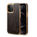 iPhone 12 Pro Denior Oil Wax Cowhide Plating Phone Case - Black