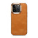 iPhone 12 Pro Denior Cowhide Leather Plating Phone Case - Khaki