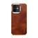 iPhone 12 Denior Oil Wax Cowhide Plating Phone Case - Brown