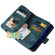 iPhone 12 Multifunctional Card Slot Zipper Wallet Flip Leather Phone Case - Blue
