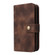 iPhone 12 Pro Multifunctional Card Slot Zipper Wallet Flip Leather Phone Case - Brown