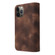 iPhone 12 Pro Multifunctional Card Slot Zipper Wallet Flip Leather Phone Case - Brown