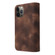 iPhone 12 Multifunctional Card Slot Zipper Wallet Flip Leather Phone Case - Brown
