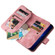 iPhone 12 Pro Multifunctional Card Slot Zipper Wallet Flip Leather Phone Case - Rose Gold