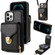 iPhone 12 / 12 Pro Zipper Hardware Card Wallet Phone Case - Black
