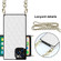 iPhone 12 / 12 Pro Elegant Rhombic Pattern Microfiber Leather +TPU Shockproof Case with Crossbody Strap Chain - White