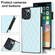 iPhone 12 / 12 Pro Elegant Rhombic Pattern Microfiber Leather +TPU Shockproof Case with Crossbody Strap Chain - Blue