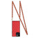 iPhone 12 / 12 Pro Elegant Rhombic Pattern Microfiber Leather +TPU Shockproof Case with Crossbody Strap Chain - Red