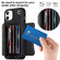 iPhone 12 RFID Card Slot Phone Case with Long Lanyard - Black