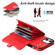 iPhone 12 RFID Card Slot Phone Case with Long Lanyard - Red