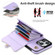 iPhone 12 Pro RFID Card Slot Phone Case with Long Lanyard - Purple