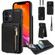iPhone 12 / 12 Pro Crossbody Lanyard Zipper Wallet Leather Phone Case - Black
