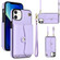 iPhone 12 RFID Card Slot Phone Case with Long Lanyard - Purple