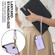 iPhone 12 RFID Card Slot Phone Case with Long Lanyard - Purple