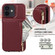 iPhone 12 / 12 Pro Crossbody Lanyard Zipper Wallet Leather Phone Case - Wine Red