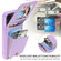 iPhone 12 / 12 Pro Crossbody Lanyard Zipper Wallet Leather Phone Case - Purple