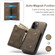 iPhone 12 / 12 Pro DG.MING M1 Series 3-Fold Multi Card Wallet + Magnetic Back Cover Shockproof Case with Holder Function - Coffee