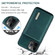 iPhone 12 / 12 Pro DG.MING M1 Series 3-Fold Multi Card Wallet + Magnetic Back Cover Shockproof Case with Holder Function - Green