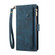 iPhone 12 Retro Frosted Horizontal Flip Leather Case with Holder & Card Slot & Wallet & Zipper Pocket & Lanyard - Deep Green