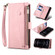 iPhone 12 Pro Retro Frosted Horizontal Flip Leather Case with Holder & Card Slot & Wallet & Zipper Pocket & Lanyard - Rose Gold
