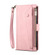 iPhone 12 Retro Frosted Horizontal Flip Leather Case with Holder & Card Slot & Wallet & Zipper Pocket & Lanyard - Rose Gold