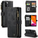 iPhone 12 / 12 Pro CaseMe-C30 PU + TPU Multifunctional Horizontal Flip Leather Case with Holder & Card Slot & Wallet & Zipper Pocket - Black