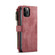 iPhone 12 / 12 Pro CaseMe-C30 PU + TPU Multifunctional Horizontal Flip Leather Case with Holder & Card Slot & Wallet & Zipper Pocket - Red