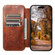 iPhone 12 / 12 Pro Suteni J05 Leather Magnetic Magsafe Phone Case - Khaki