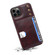 iPhone 12 / 12 Pro Denior Oil Wax Cowhide Card Slot Phone Case - Red